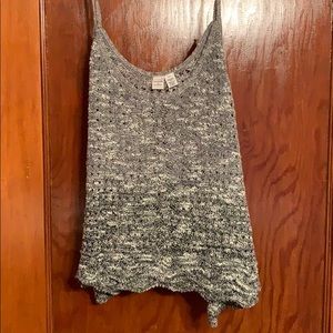 Gray Scalloped Tank